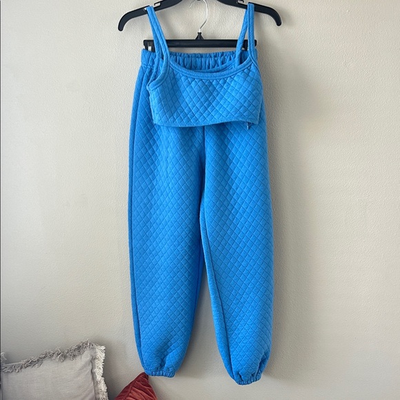 Size 4 Princess Polly Quilted Blue Jogger Set - Picture 1 of 7